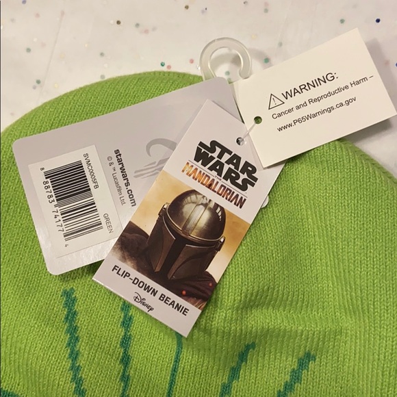 Baby Yoda Roll Down Beanie hat 👒 NWT ADULT SIZE - Picture 5 of 6